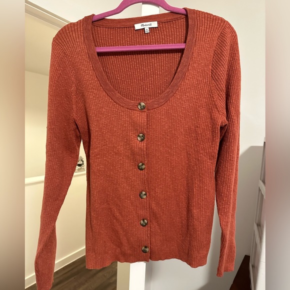 Madewell Scoopneck ribbed cardigan - Picture 3 of 5